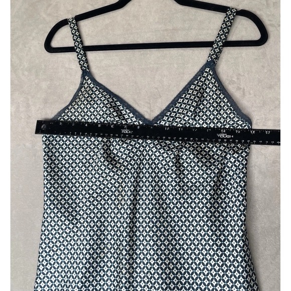 Jones New York Women's S Satin Babydoll Slip Nightie Aqua Blue Chemise Lace Sexy - Picture 4 of 6